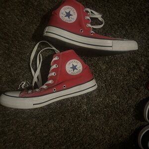 Converse Red High-Top Sneakers
